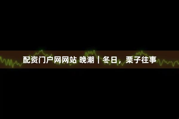 配资门户网网站 晚潮｜冬日，栗子往事